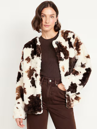 Printed Faux-Fur Jacket | Old Navy (US)