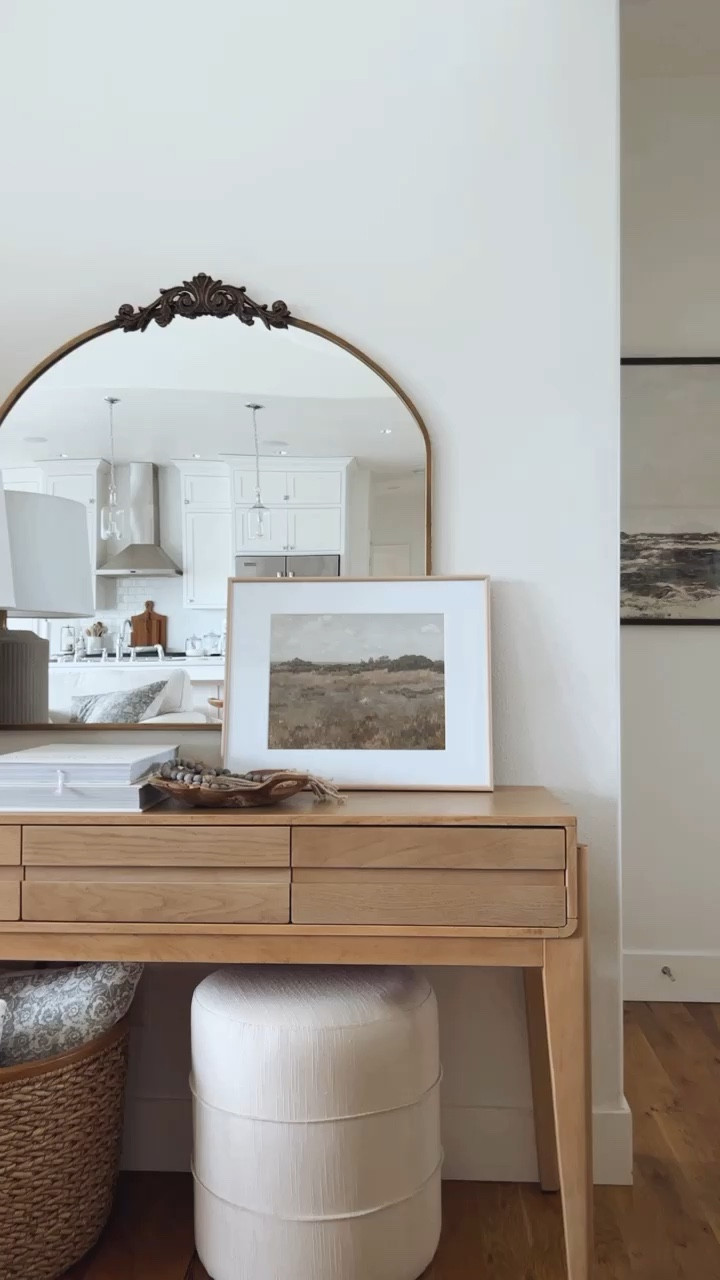 I’m loving the look of a combination of round ottoman and  a basket filled with pillows under my Target console table!

#LTKstyletip #LTKhome #LTKFind