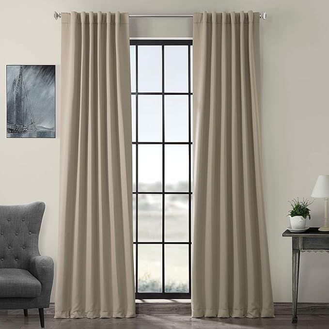HPD Half Price Drapes Curtain For Room Darkening 50 X 84 (1 Panel), BOCH-151304-84, Classic Taupe | Amazon (US)