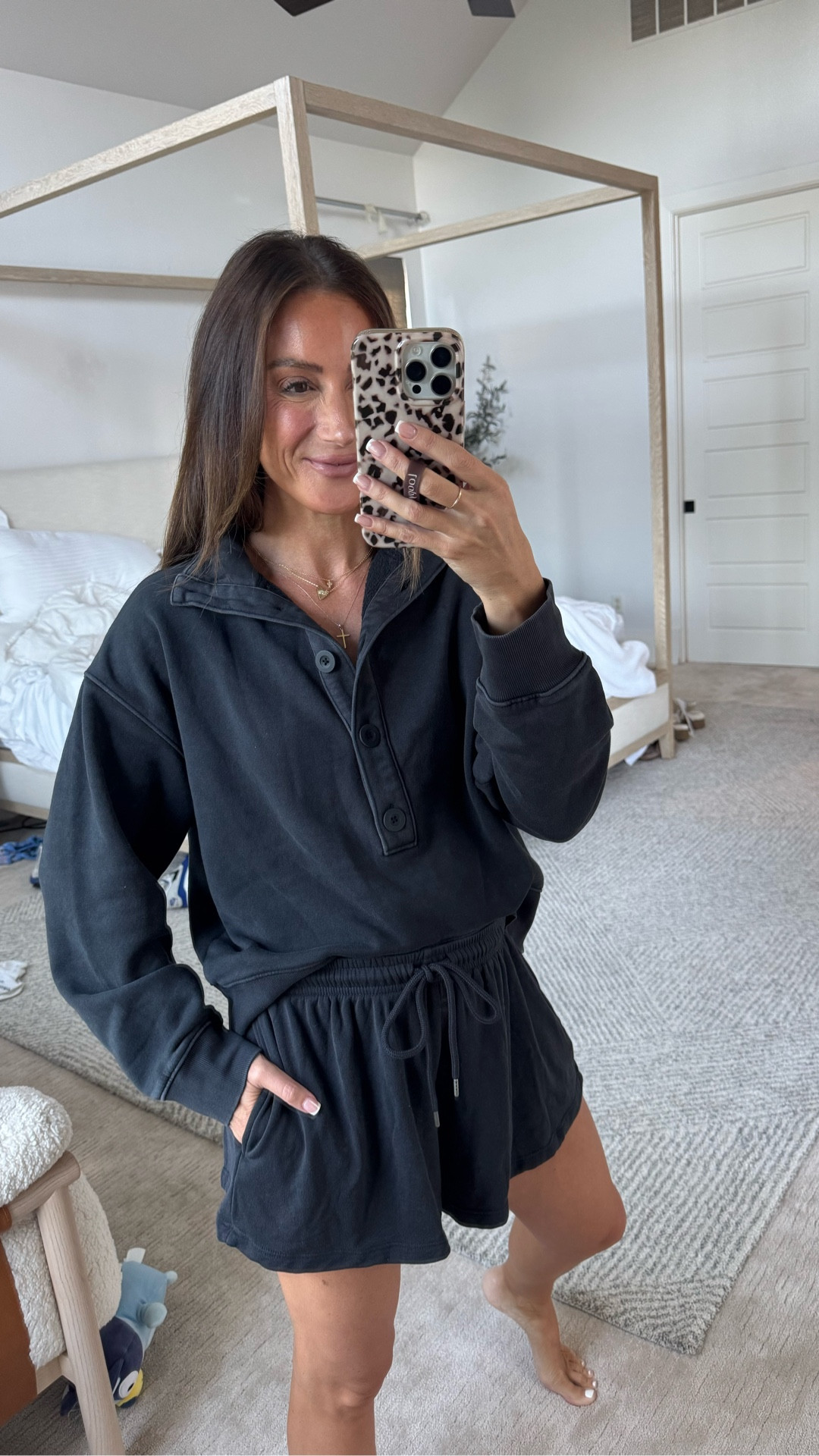 My top is on sale! Target lounge set, top is fleece lined and so cozy, bottoms are like a Terry cloth material, wearing smalls in both! 

#LTKStyleTip #LTKSaleAlert #LTKActive
