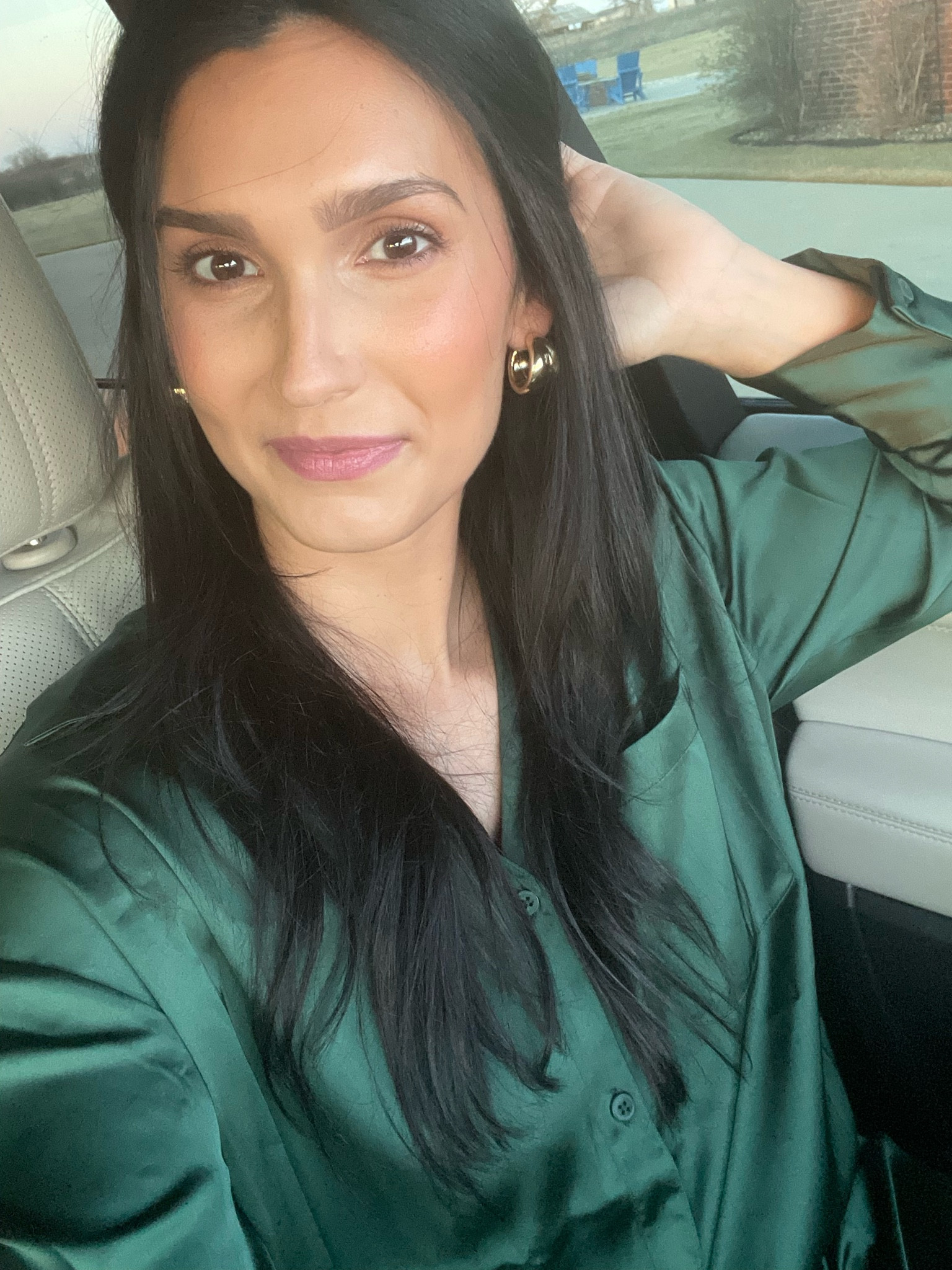 Amazon holiday outfit | silk green outfit 

Wearing medium in suit 