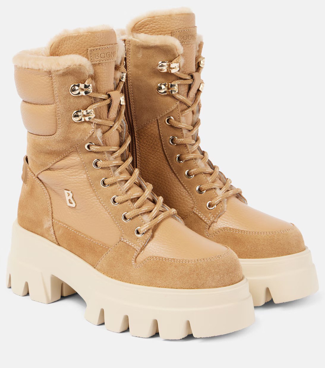 Sapporo 2 shearling-lined leather combat boots | Mytheresa (US/CA)