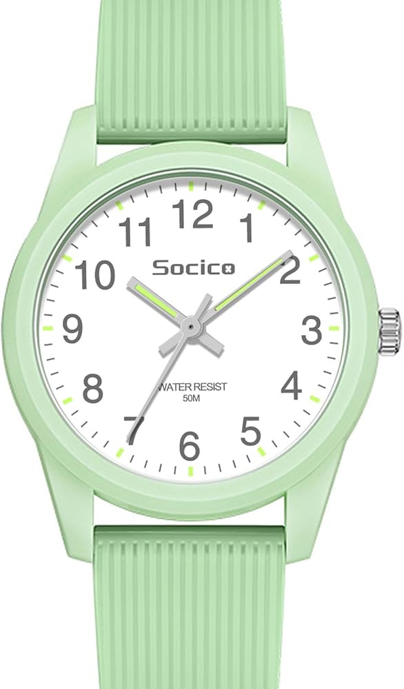 SOCICO Kids Analog Watch for Boys Girls, Easy to Read Learning Time Watch, 50M Waterproof, Soft B... | Amazon (US)