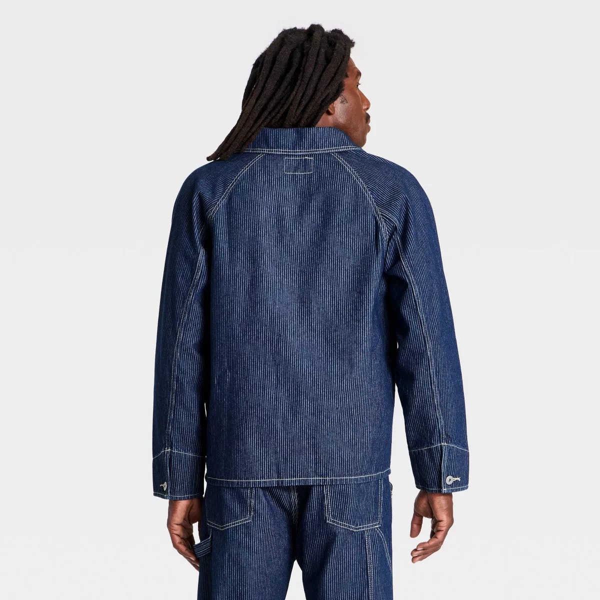 Men's Denim Chore Jacket - Goodfellow & Co™ Medium Indigo M | Target