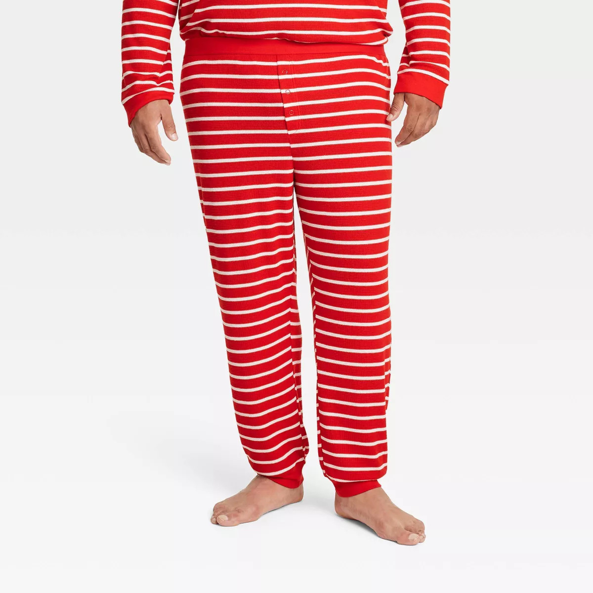 Men's Striped Matching Family Thermal Pajama Pants - Wondershop™ Red | Target