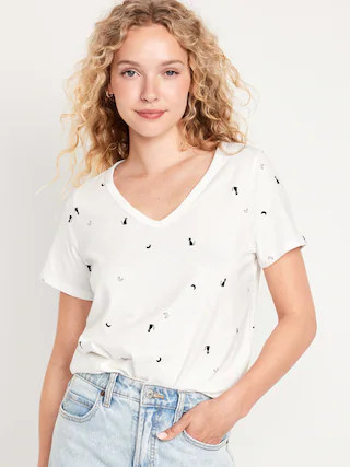 EveryWear V-Neck Printed T-Shirt for Women | Old Navy (US)
