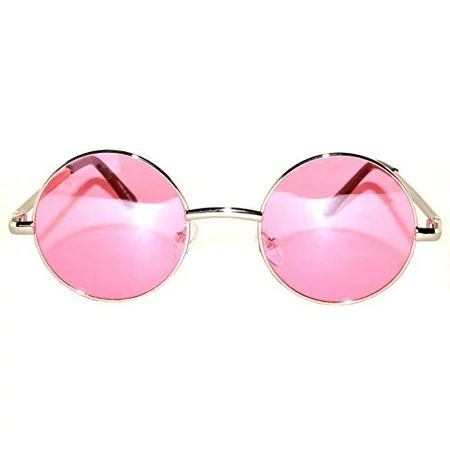 Round Pink Lens Sunglasses S Rose Gold Frame | Walmart (US)