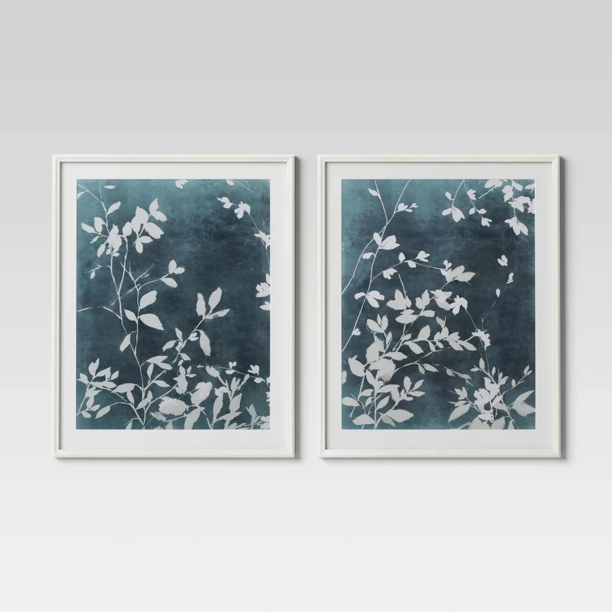 (Set of 2) 24"x30" All Over Floral Framed Posters - Threshold™: Spring Botanical Nature Wall Ar... | Target