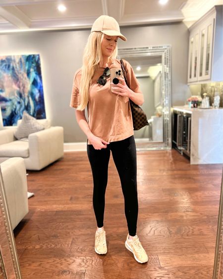 I love mixing designer with dupe. Especially for fall 2022 capsule wardrobe looks — these are essentials everyone needs.

Wearing medium in top for that oversized look.

Leggings are the best lulu dupe ever. Buttery soft, but that great fabric that holds everything in!

#LTKfit #LTKstyletip #LTKSeasonal
