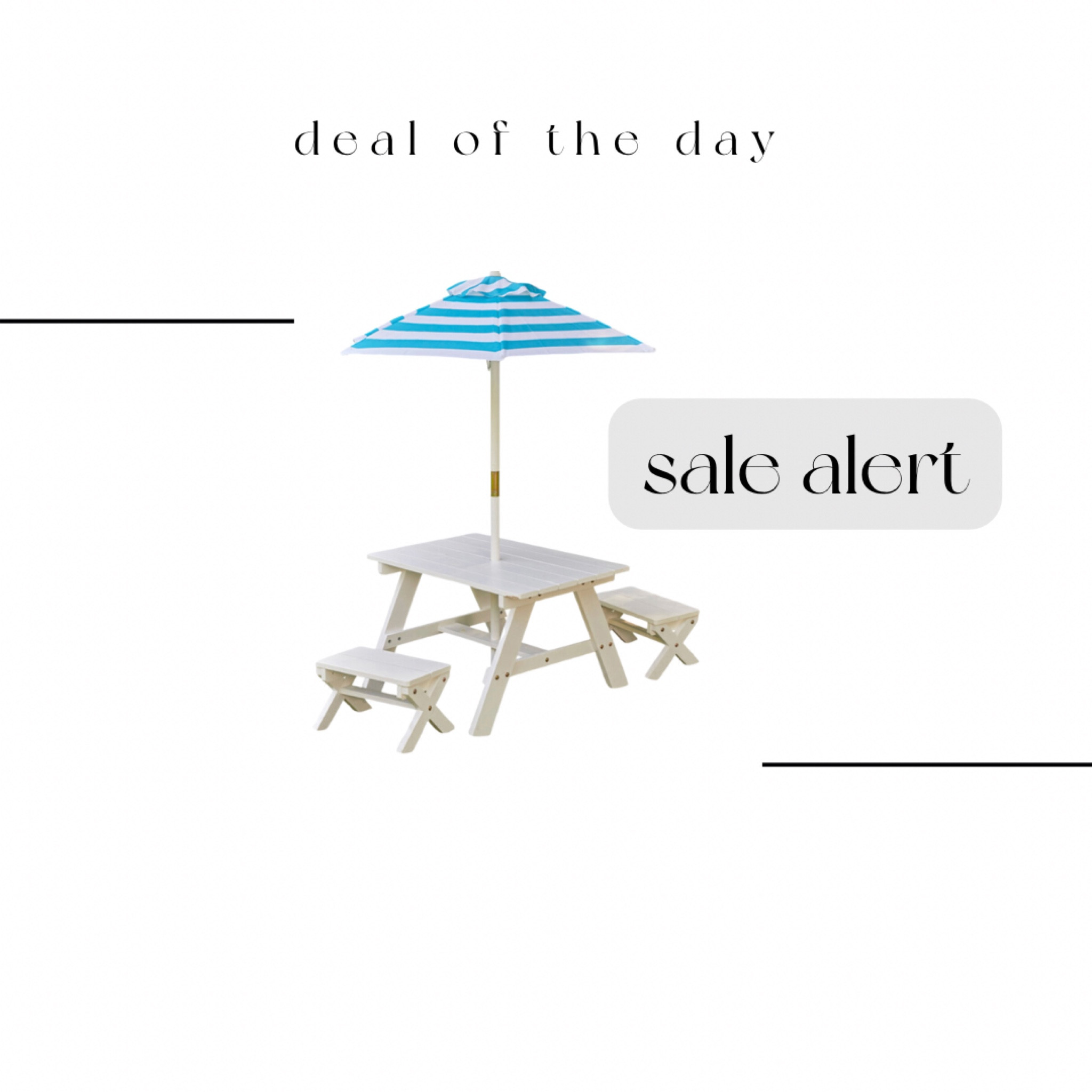 Sale alert on this cute outdoor table and bench! 20% off now☀️ 

#LTKKids #LTKSummerSales #LTKFamily