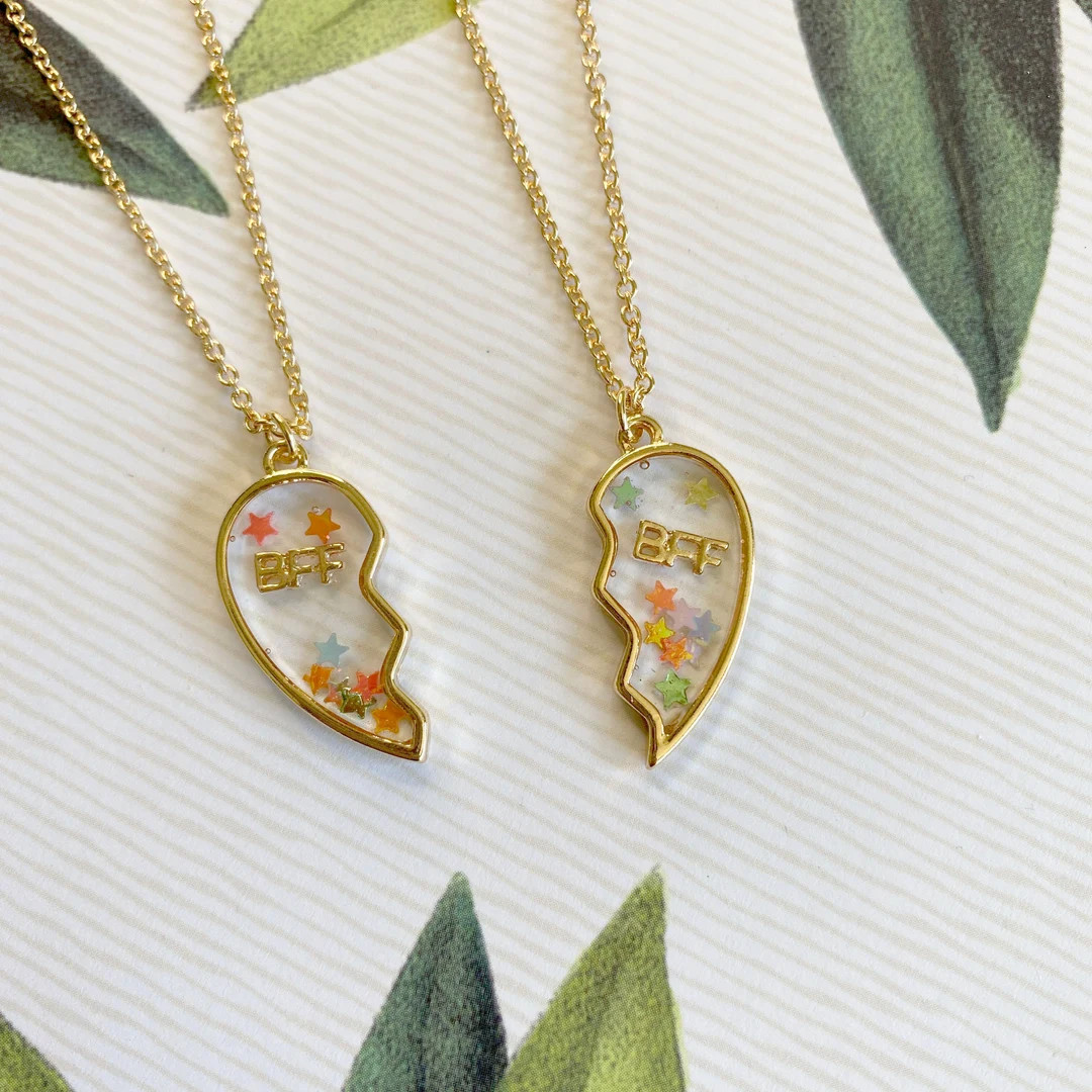 Best Friends Necklace for Two Split Heart Best Friend Necklace to Share - Etsy | Etsy (US)