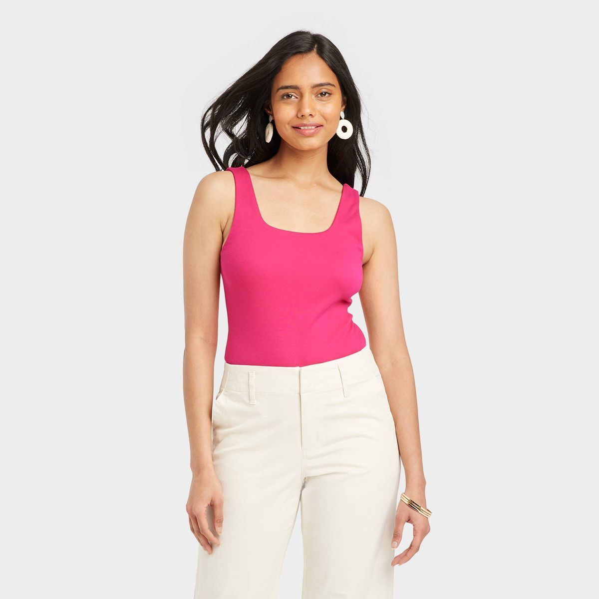 Women's Slim Fit Bodysuit - A New Day™ Pink XL | Target