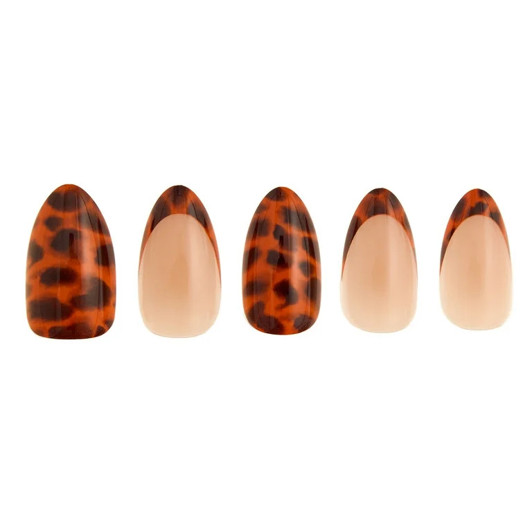 PaintLab Press on Nails Tortie Tips, Short Almond | Walmart (US)