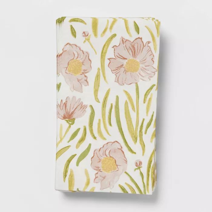 16ct Paper Flower Fields Disposable Guest Towels - Threshold™ | Target