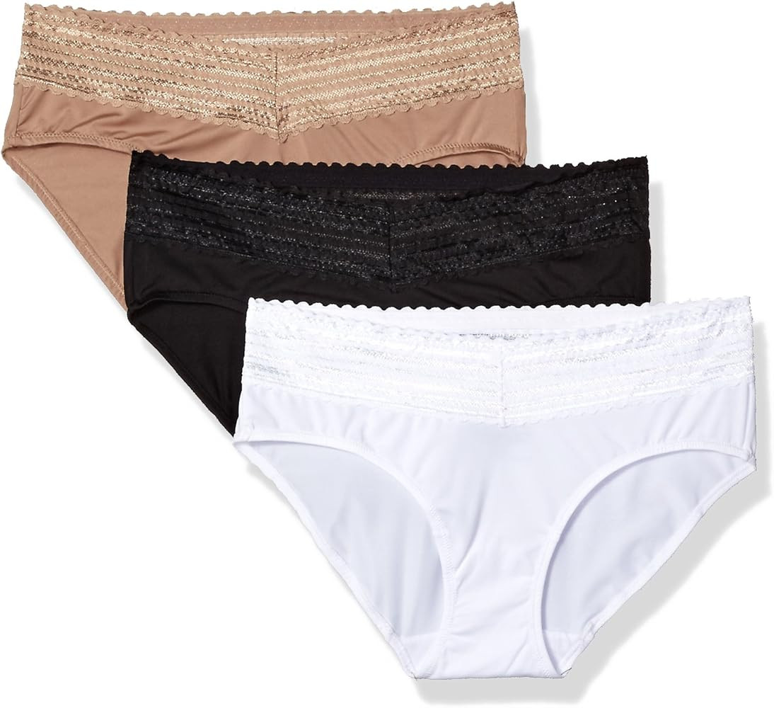 Warner's womens Blissful Benefits No Muffin 3 Pack Hipster Panties | Amazon (US)