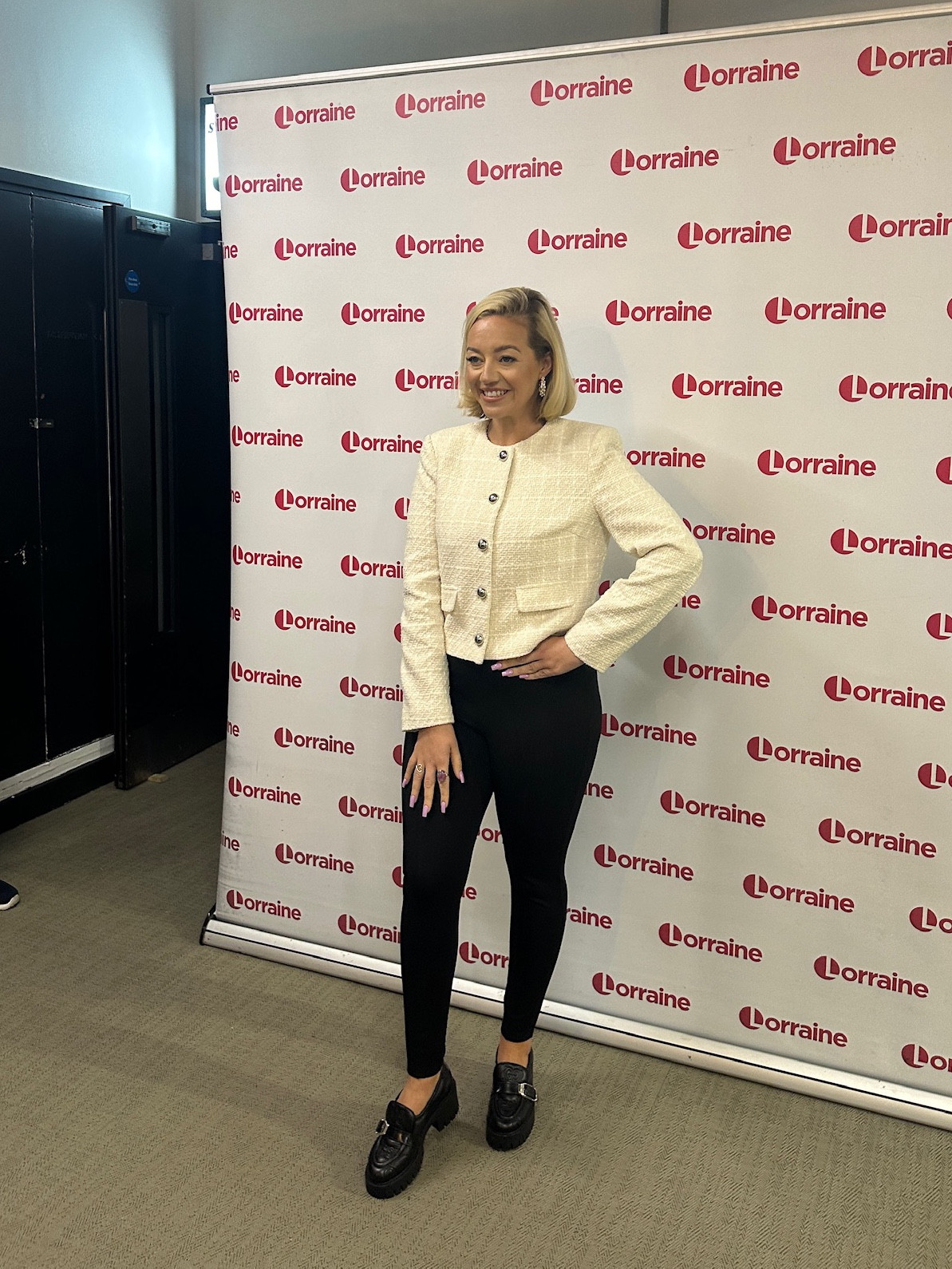 Smart outfit, formal outfit, River Island, Gucci loafers, black heeled loafers, cream smart jacket, black leggings, Lorraine outfit 

#LTKSeasonal #LTKstyletip #LTKeurope