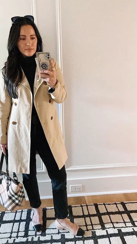 Whenever I’m in a style slump, I go back to basics.  Will always love an all black look with a trench.  These classic flats are on sale, and so is this trench! 

#LTKshoecrush #LTKover40 #LTKsalealert