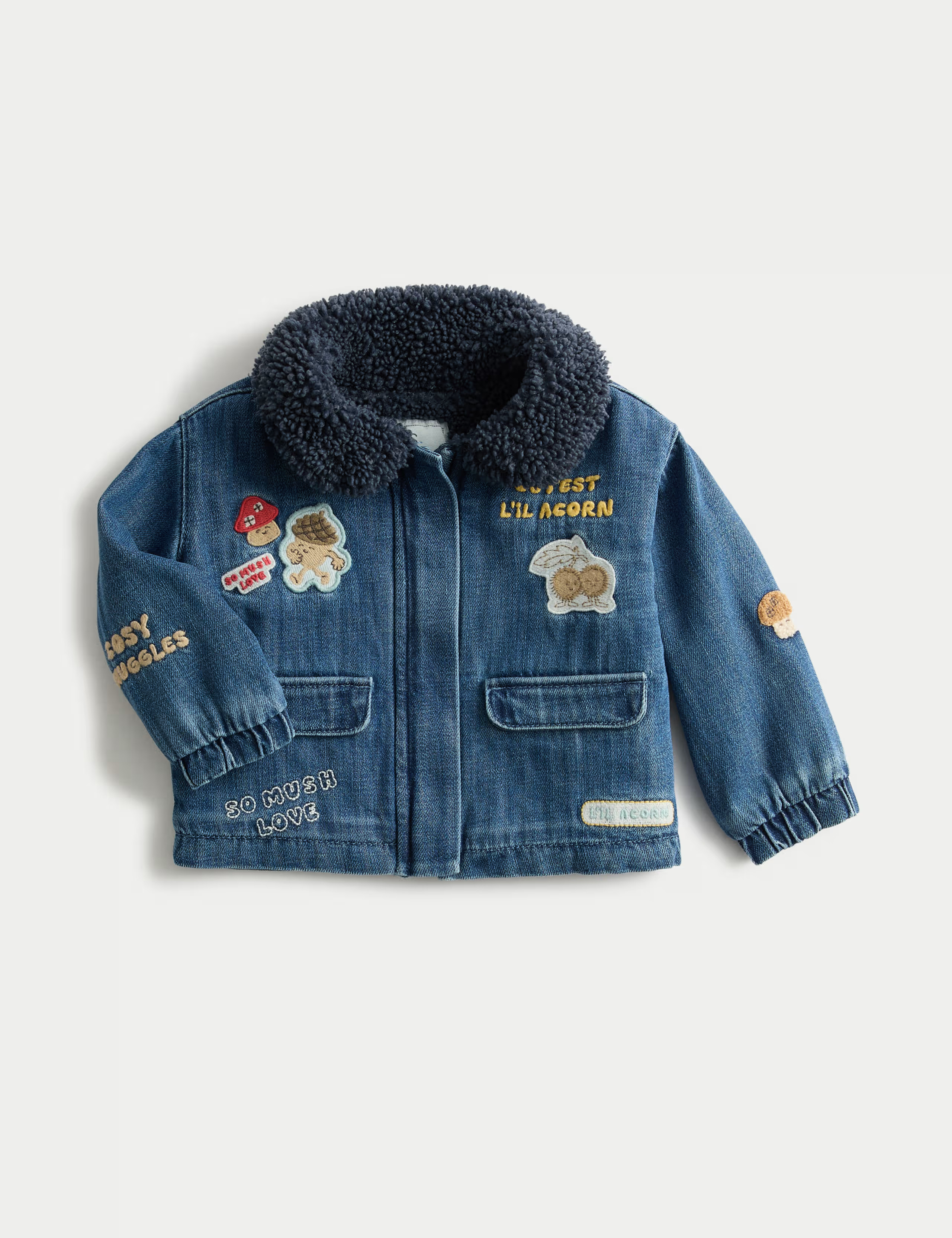 Denim Acorn Badge Borg Lined Jacket (0 Mths-3 Yrs) | Marks & Spencer (UK)
