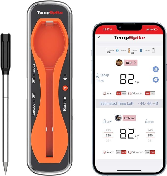 ThermoPro TempSpike 500FT Truly Wireless Meat Thermometer, Bluetooth Meat Thermometer for Grillin... | Amazon (US)