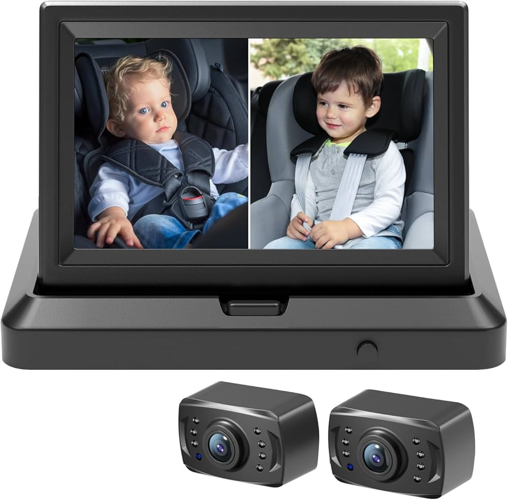 Itomoro Baby Car Camera HD 1080P Dual-Channel Display Baby Car Monitor with 2 IR Night Vision Cam... | Amazon (US)