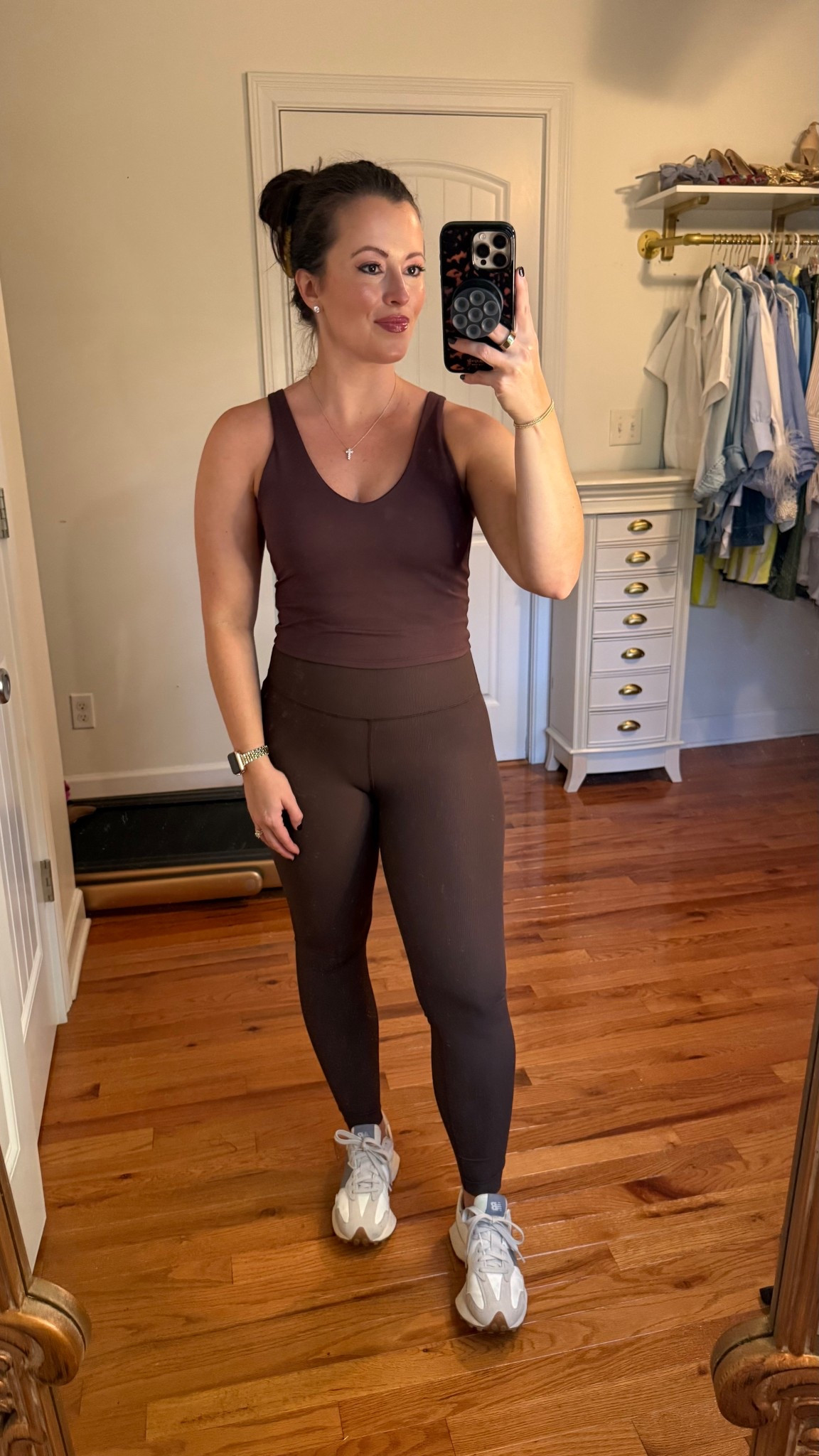 Chocolate Brown matching workout set
Fall activewear atleisure 
40% off target activewear for target Circle week deals

Yoga workout tank chocolate brown  (Med)
Chocolate brown, high waist workout leggings  (Med)

#LTKFindsUnder50 #LTKActive #LTKSeasonal