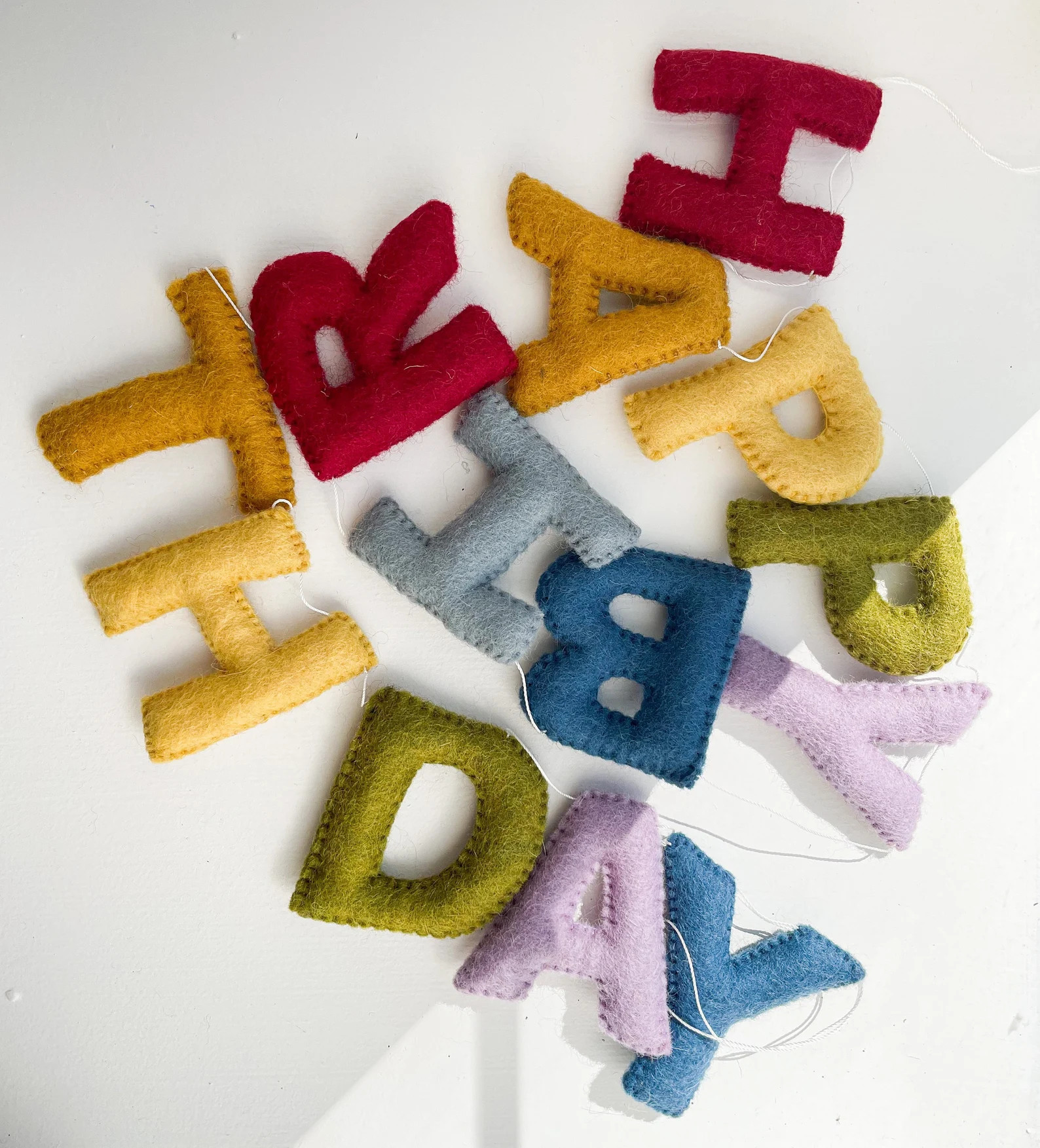 HAPPY BIRTHDAY Banner Felt Garland - Rainbow Colors - Kids Birthday Party Decor | Etsy (US)