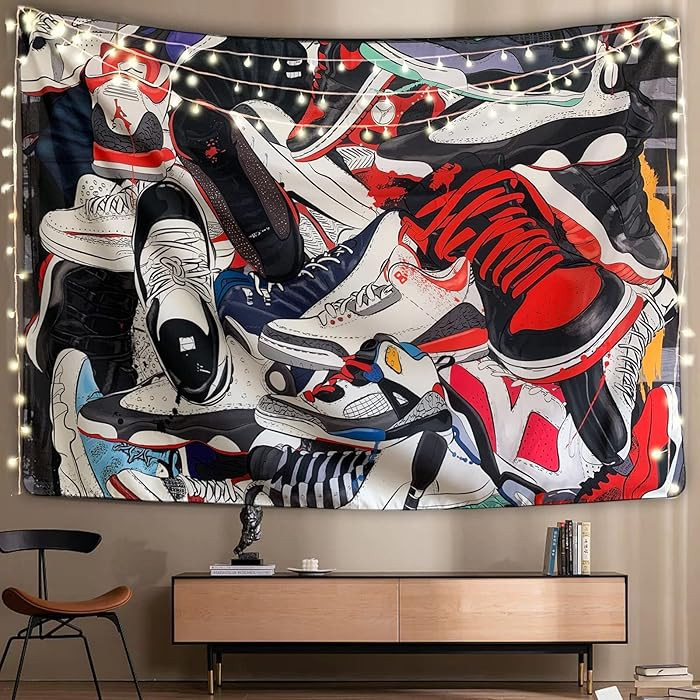 SwiiSmil-Sneakerhead Tapestry-Tapestry for Bedroom-Sneakerhead ball Backdrop-Birthday Party Decor... | Amazon (US)