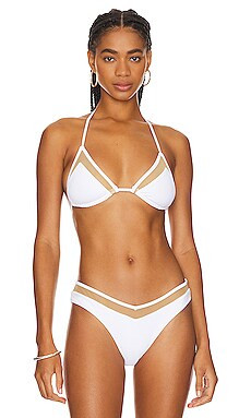 Solid & Striped The Iris Bikini Top in White from Revolve.com | Revolve Clothing (Global)