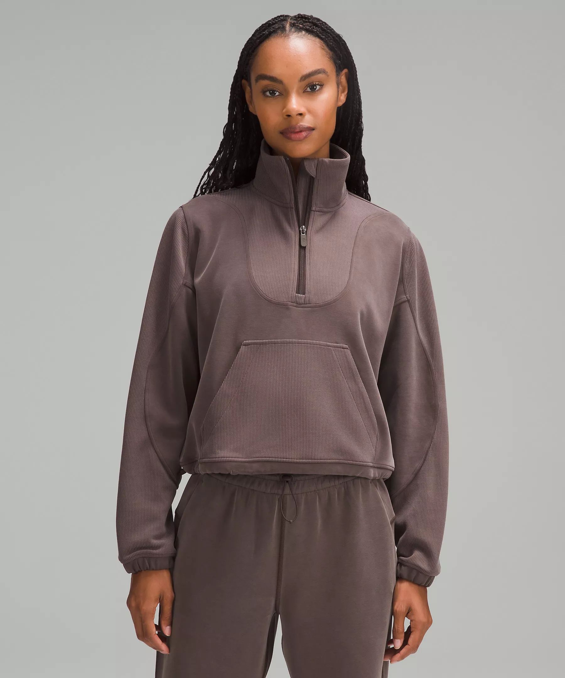 Brushed Softstreme Ribbed Half Zip | Lululemon (US)