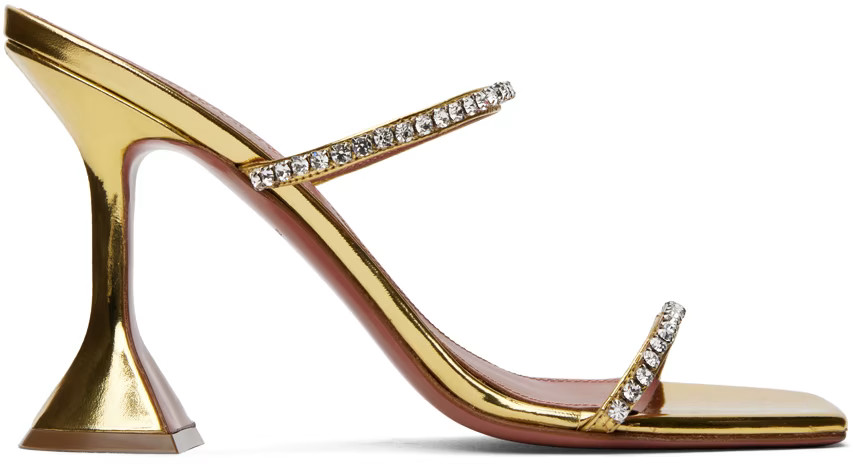 Gold Gilda Slipper Heeled Sandals | SSENSE