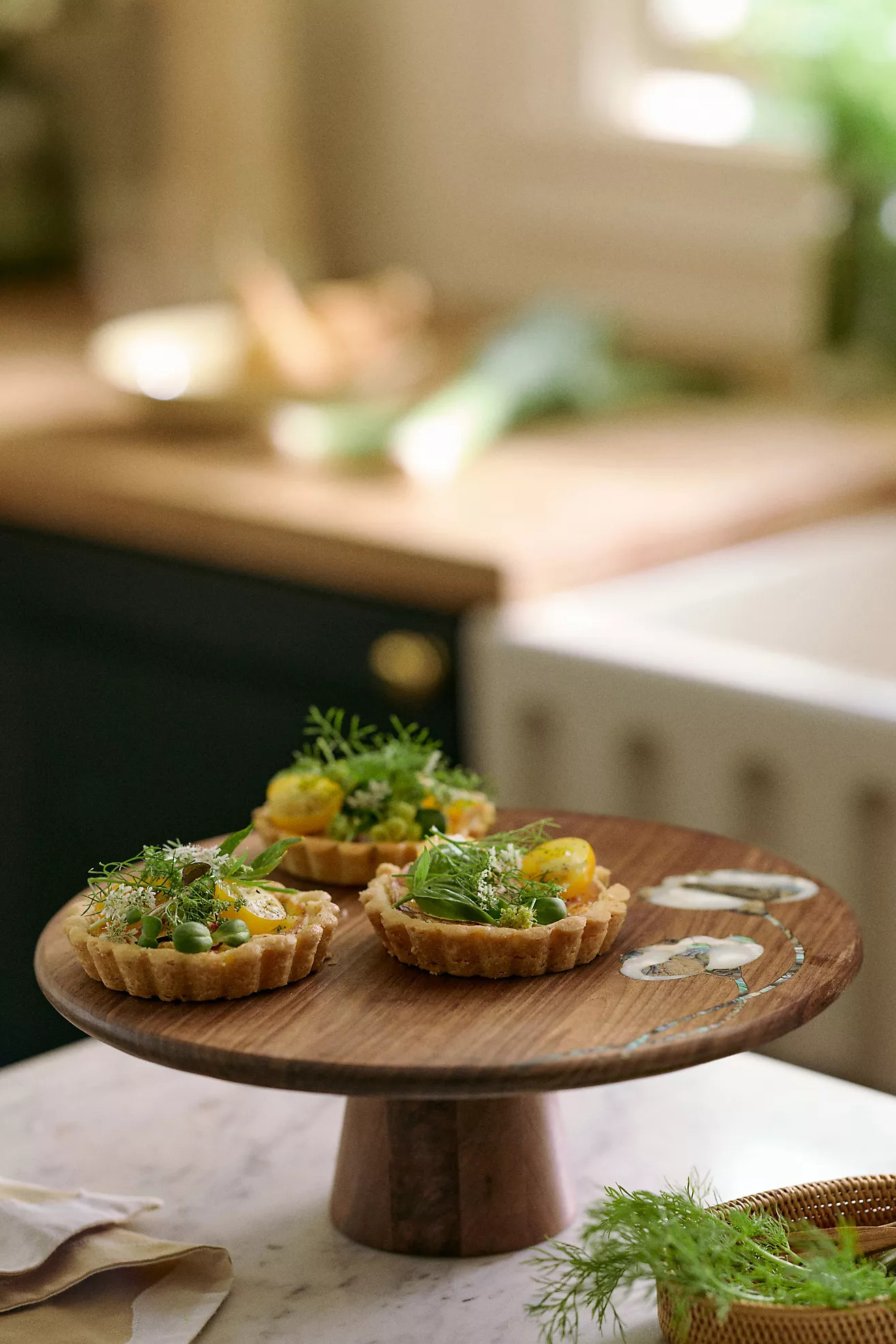 Addie Walnut Wood Cakestand | Anthropologie (US)