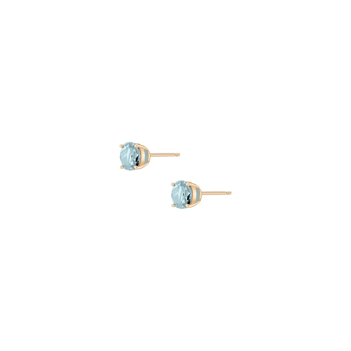 Round Gemstone Solitaire Stud Earrings | AUrate New York