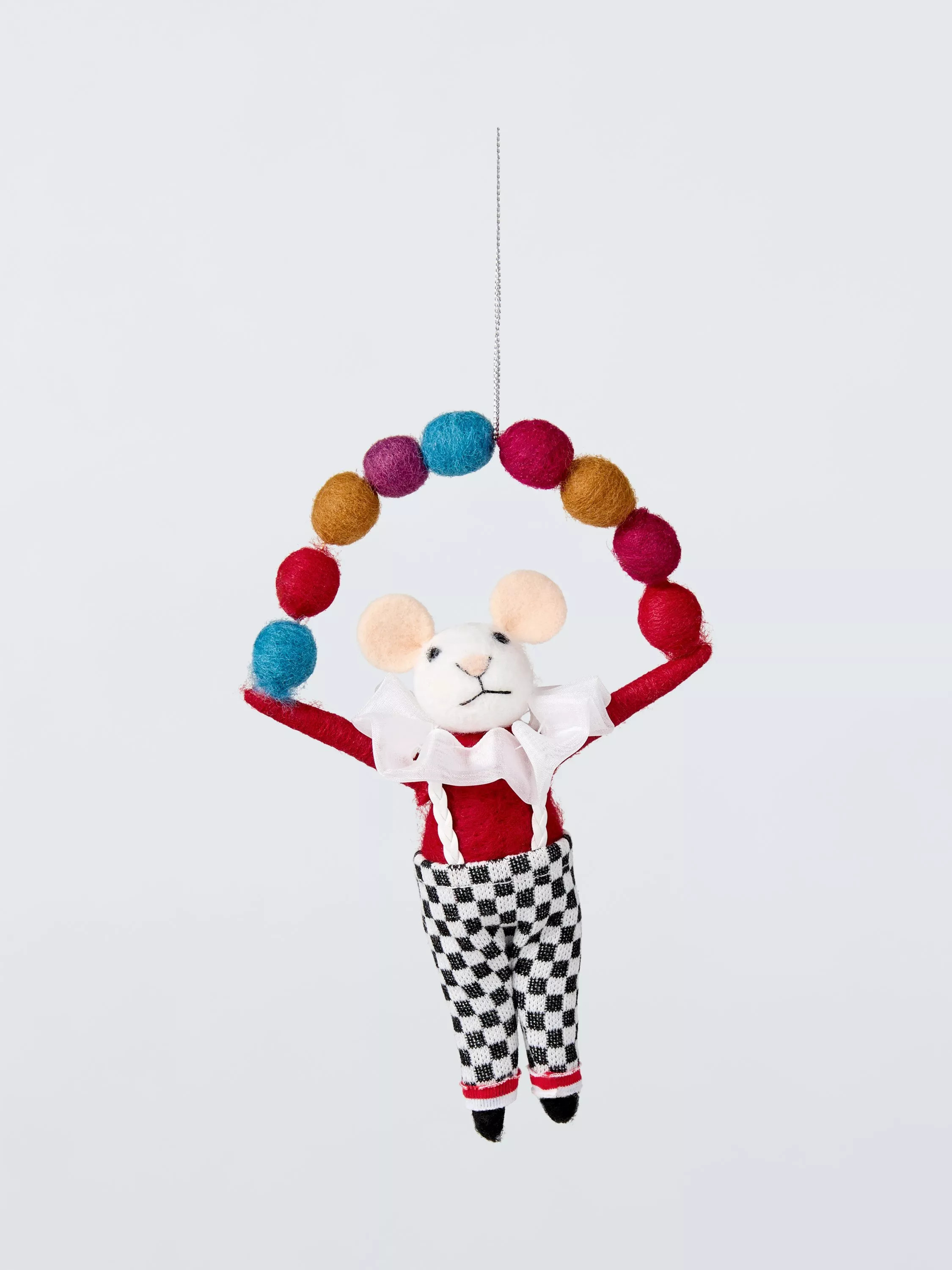 John Lewis Enchanting Tales Juggler Mouse Felt Tree Decoration | John Lewis (UK)