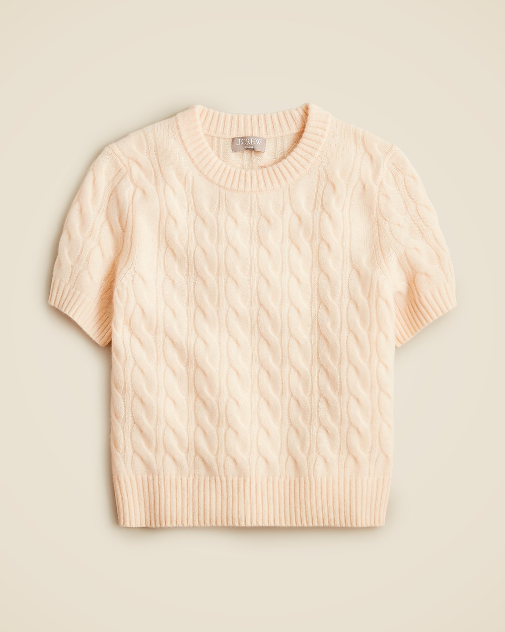 Cashmere cable-knit T-shirt | J. Crew US