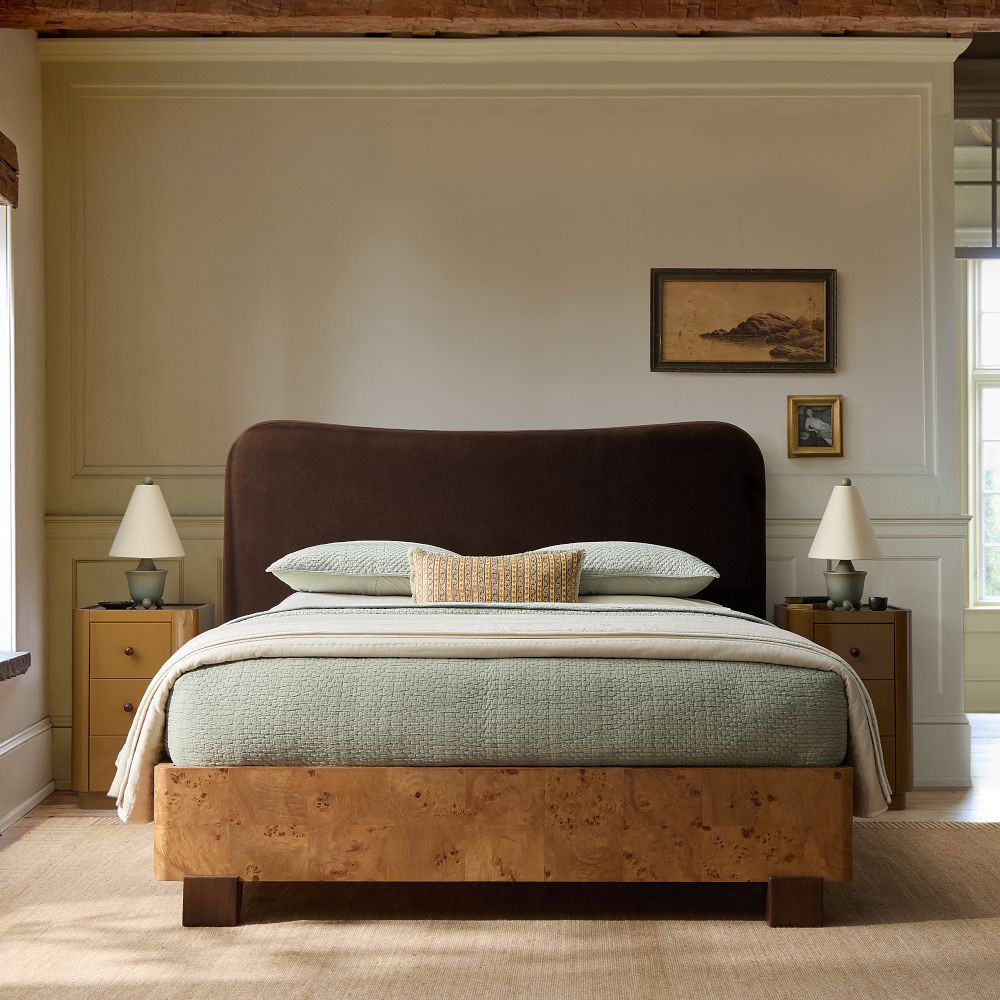 Pierce & Ward Sculpted Burl Wood Bed | West Elm (US)