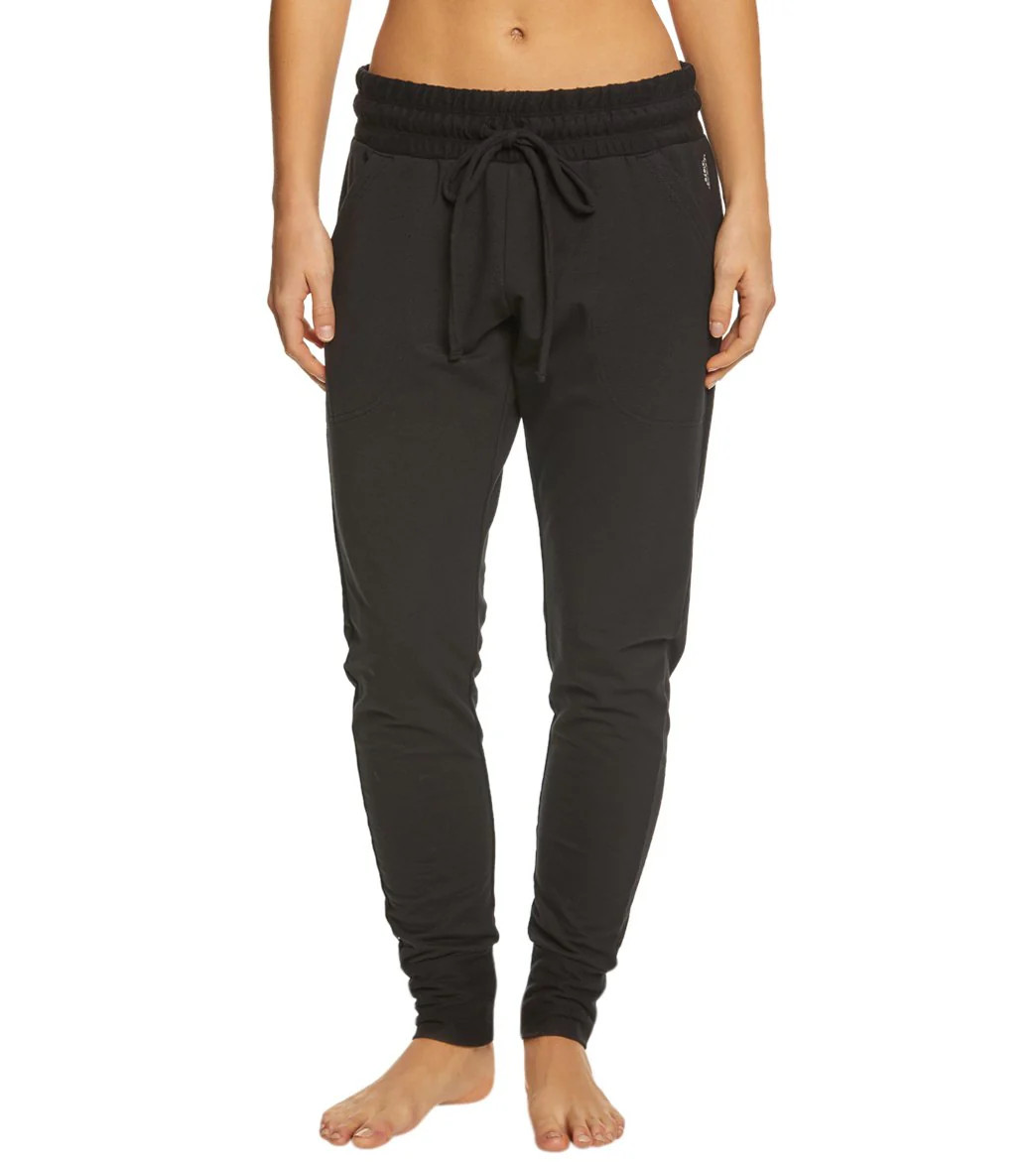 Free People Women's Movement Sunny Skinny Sweat Pants - Black Medium Cotton | YogaOutlet.com