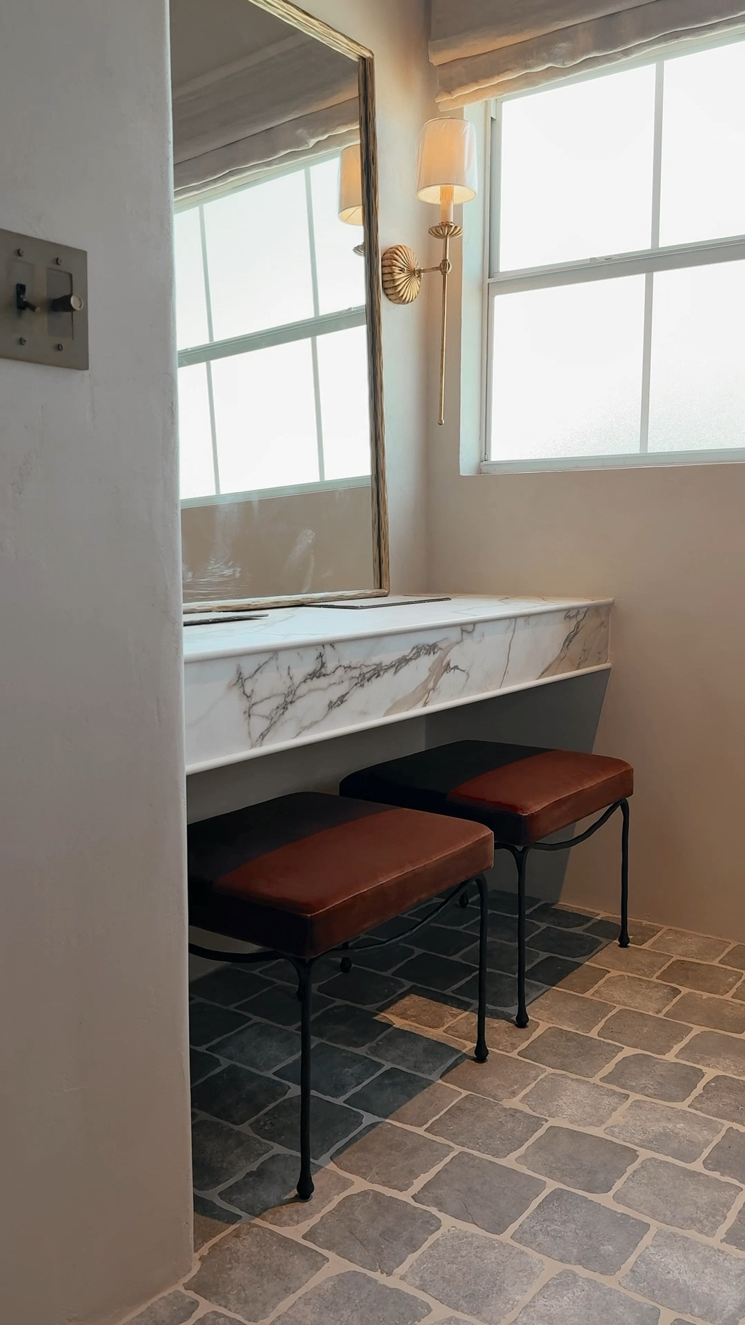 New terracotta velvet stools for the primary bathroom renovation!

#LTKHome #LTKSaleAlert