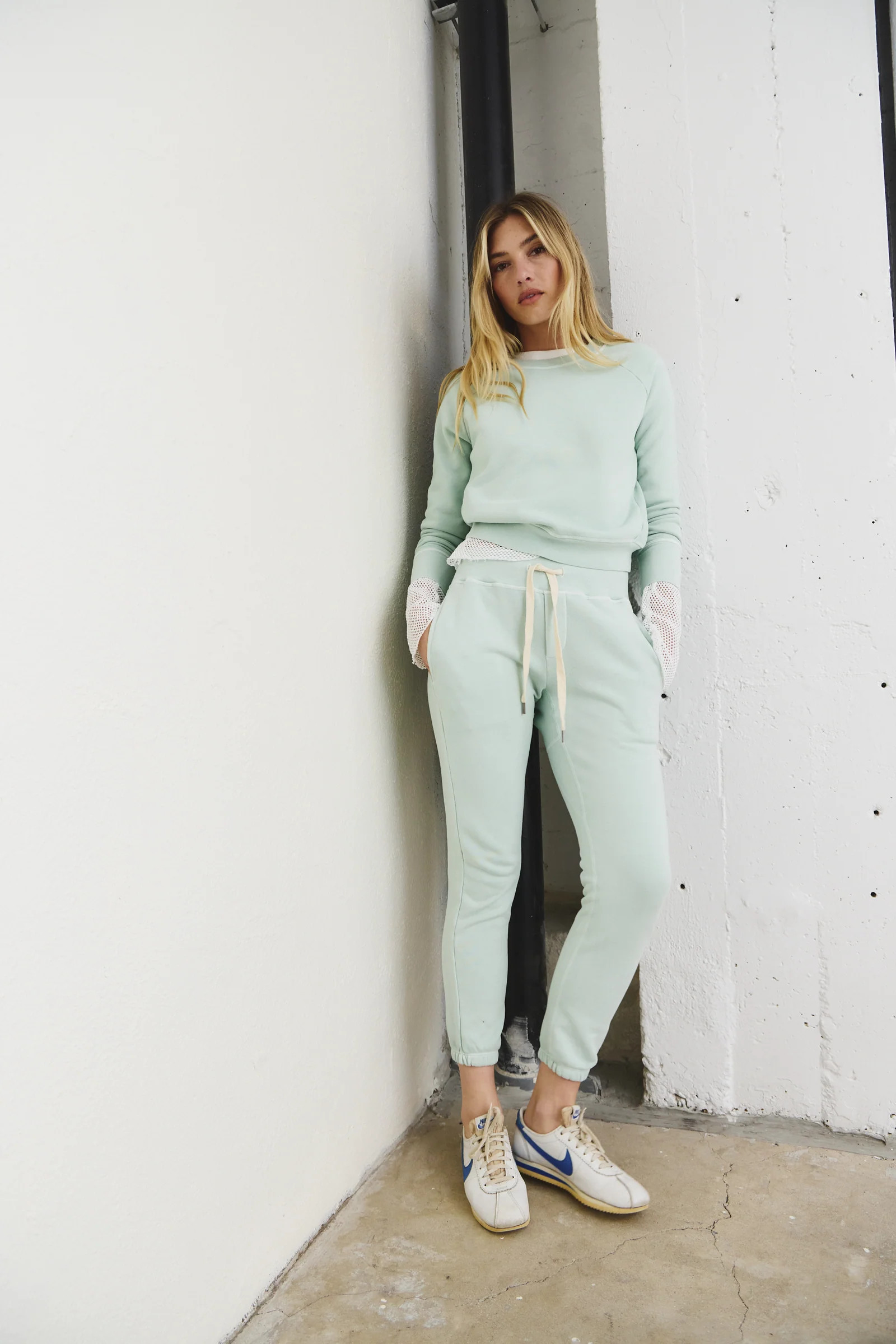 NSF Sayde Slim Loop Terry Sweatpant - Mint | NSF Clothing