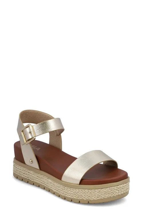 MIA Kenji Espadrille Wedge Sandal in Gold at Nordstrom, Size 9 | Nordstrom