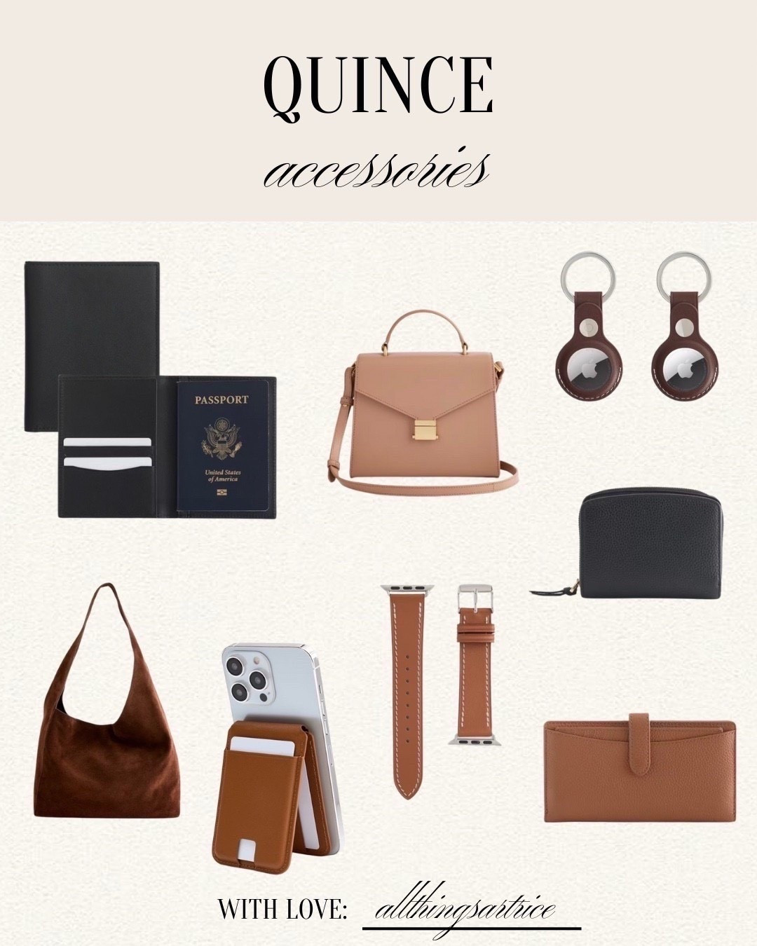 Accessories from Quince


#Quince #accessories #purse #handbag #wallet #airtag #watchband #Apple #iphonecase #phonecase #travel #trip #gifts #giftguide #allthingsartrice #LTKItBag

#liketkit #LTKFindsUnder100  #LTKGiftGuide
#LTKTravel #LTKootd

#LTKdayinmylife #LTKgrwm #LTKmomlife