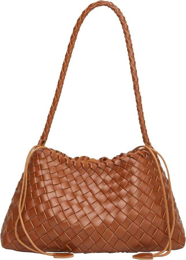Woven Hobo Bags for Women Suede Woven Tote Bag Trendy Bucket Purse Underarm Shoulder Bag Vintage ... | Amazon (US)