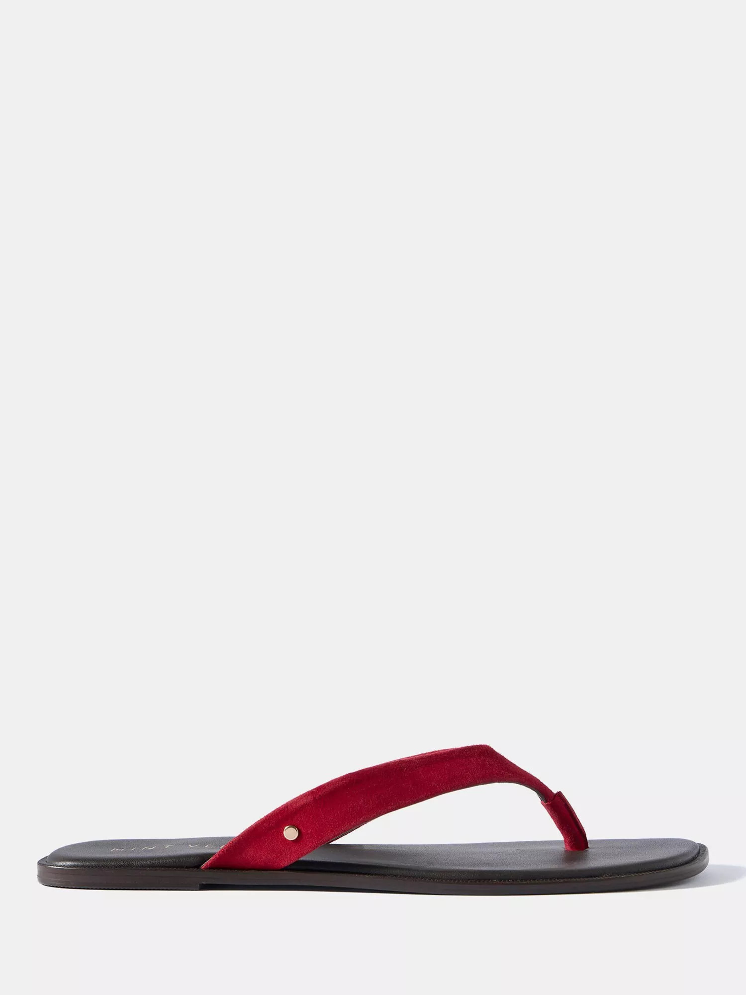 Mint Velvet Suede Flip-Flops, Red/Multi | John Lewis (UK)