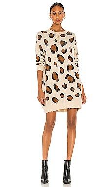 Line & Dot Gianna Leopard Print Dress in Creme from Revolve.com | Revolve Clothing (Global)