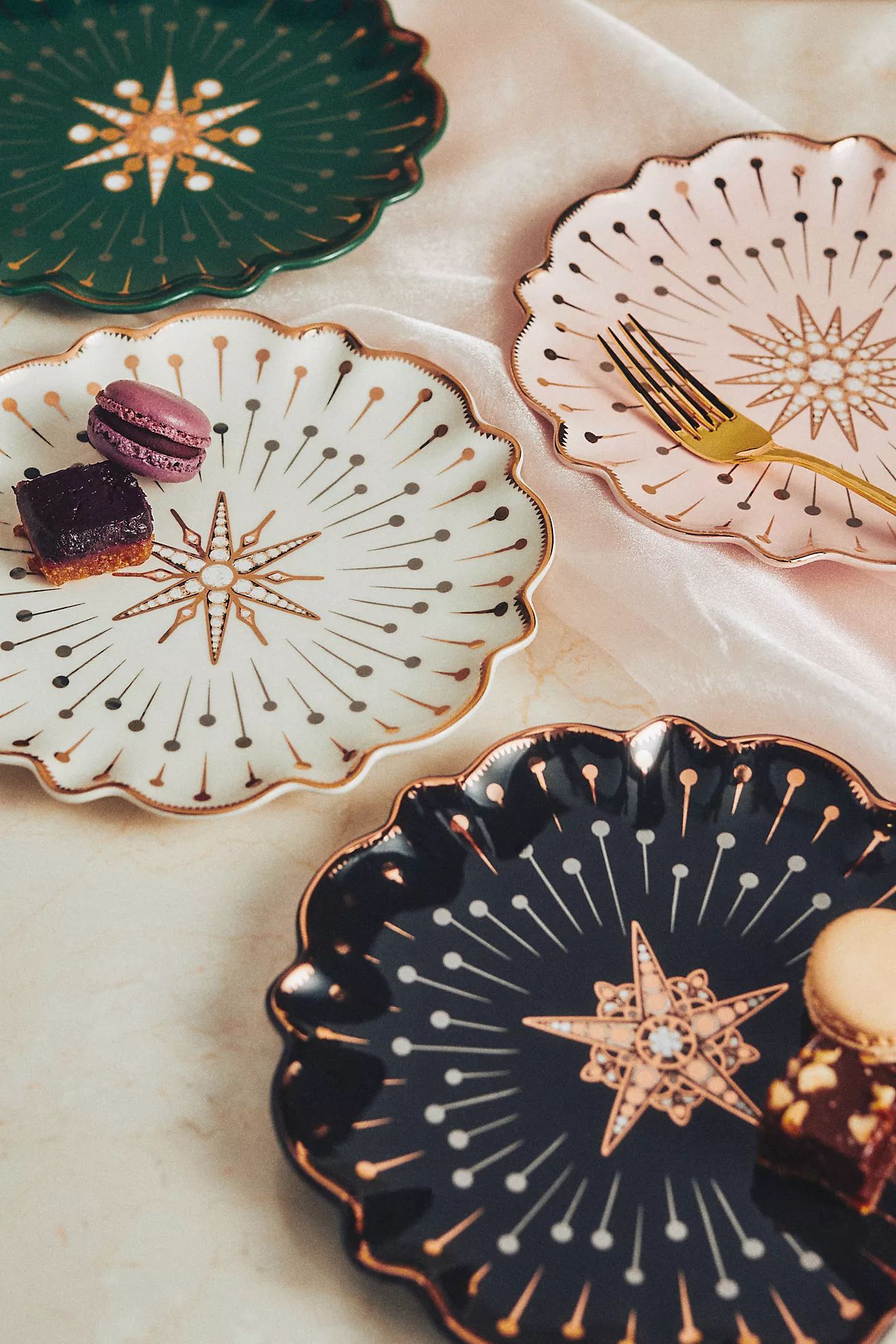Catherine Martin Starry Night Dessert Plates, Mixed Set of 4 | Anthropologie (US)