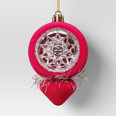Christmas Flocking Ornament with Reflector Hot Pink - Wondershop™ | Target