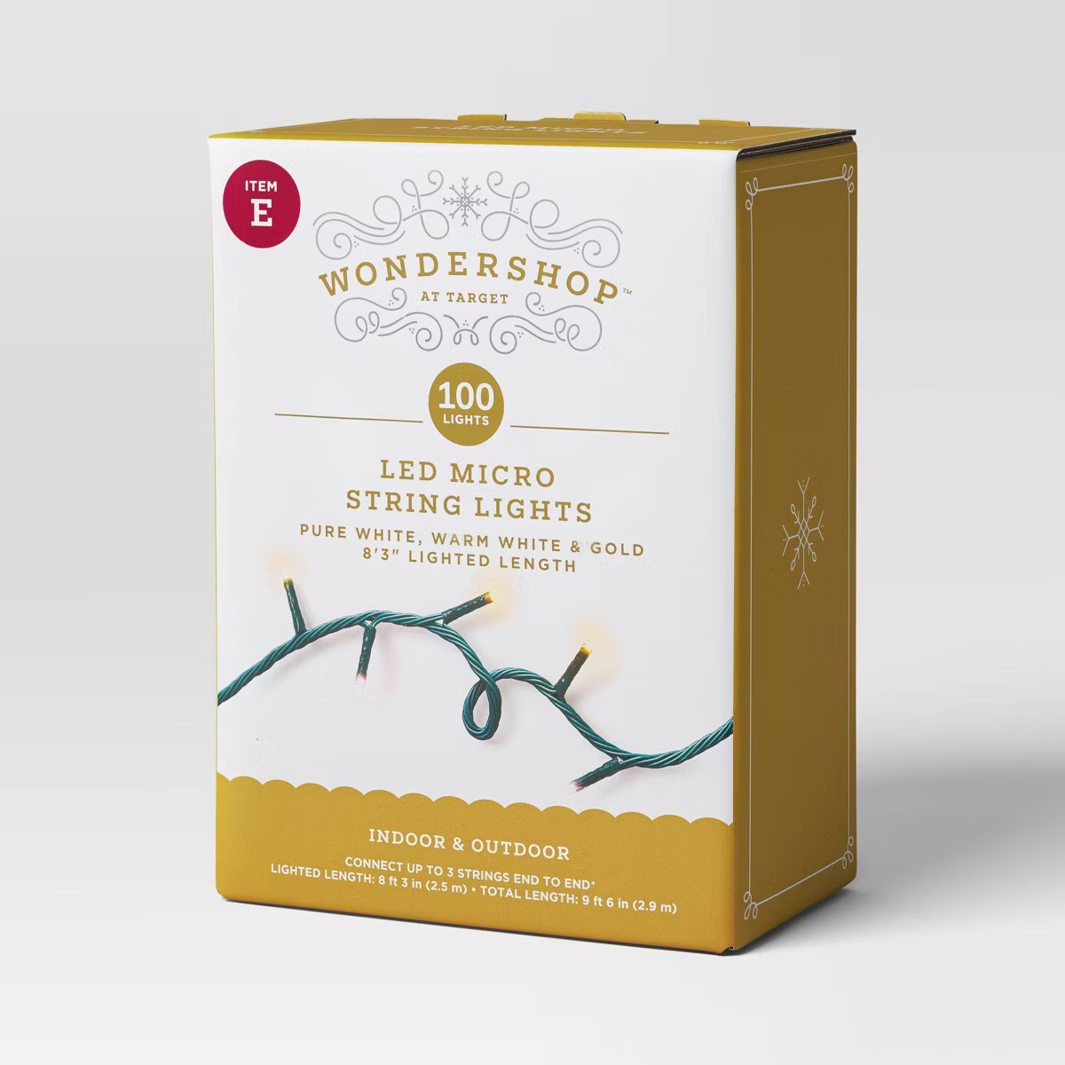 9.5' 3mm 100ct LED Micro Christmas String Lights with Green Wire - Wondershop™ | Target