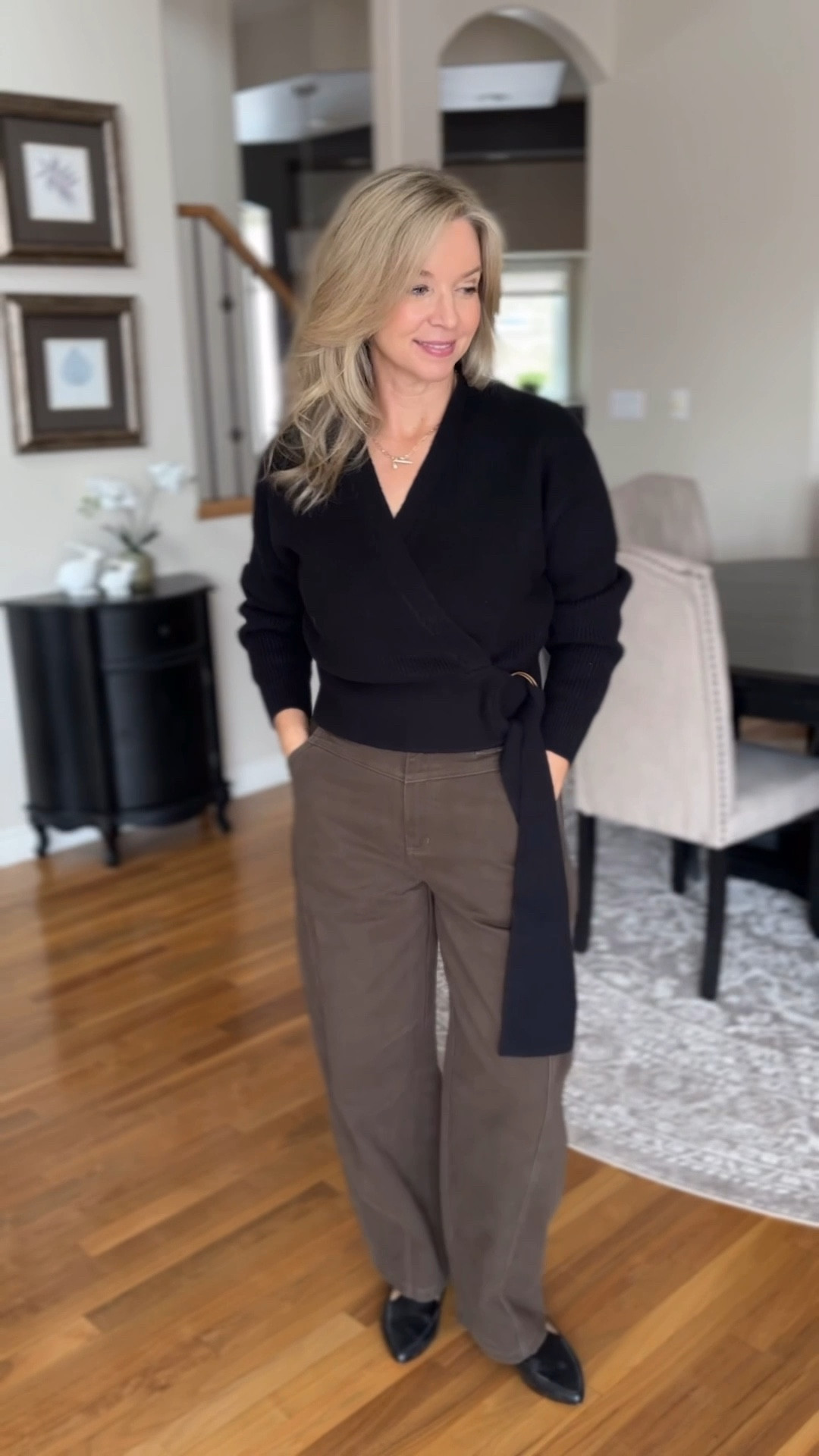 I love the unique look of this wrap sweater - it’s also really soft

These jeans are fantastic! Check out the cute pockets!

#LTKootd #LTKPetite #LTKOver40