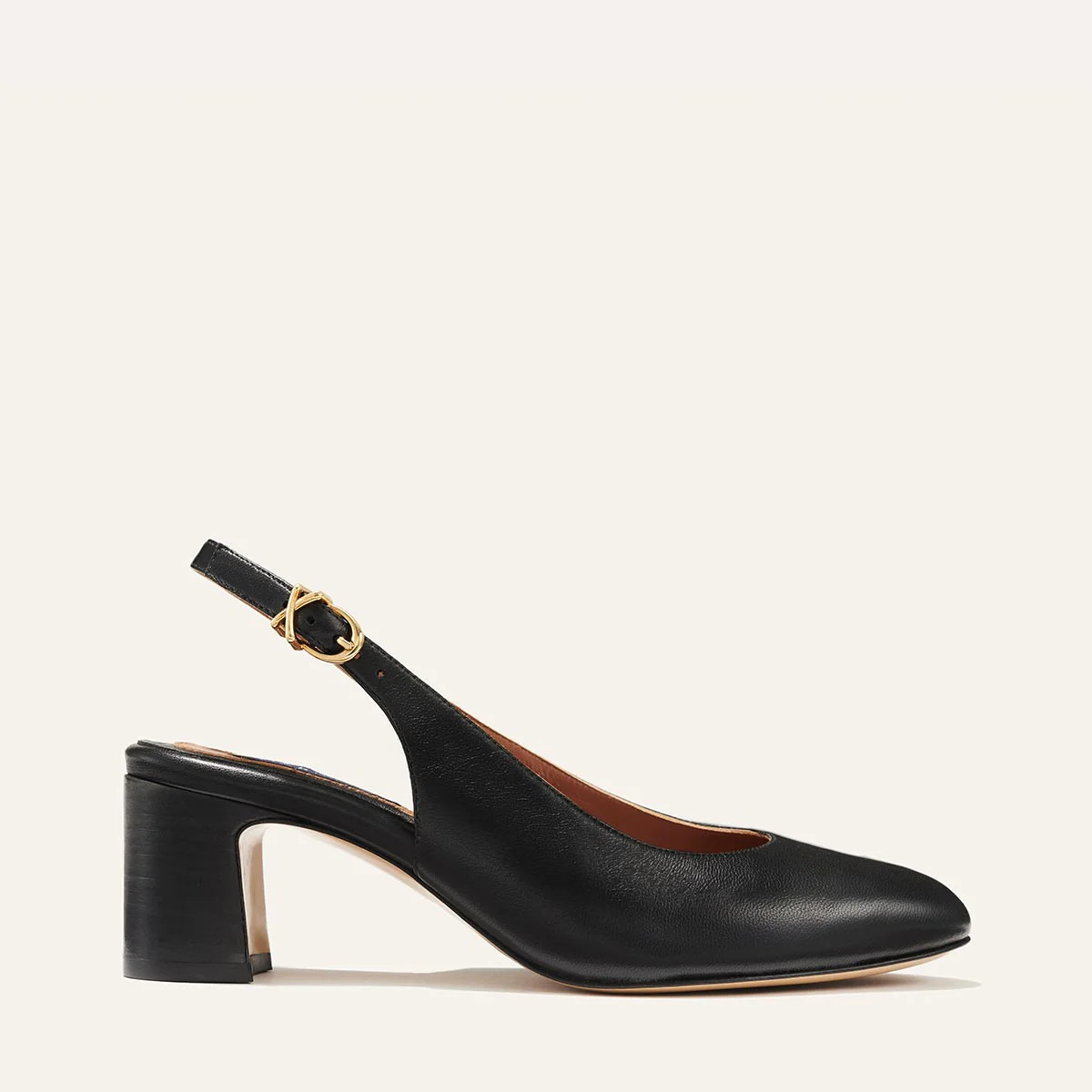 The Cluny Slingback - Black Nappa | Margaux