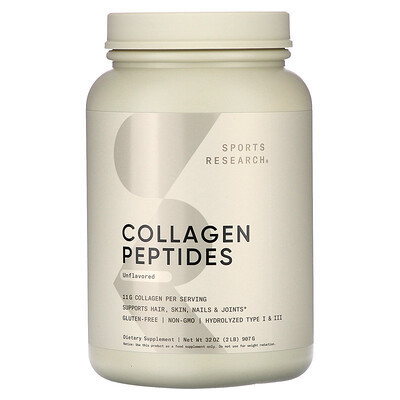 Sports Research, Collagen Peptides, Unflavored, 2 lbs (907 g) | iHerb
