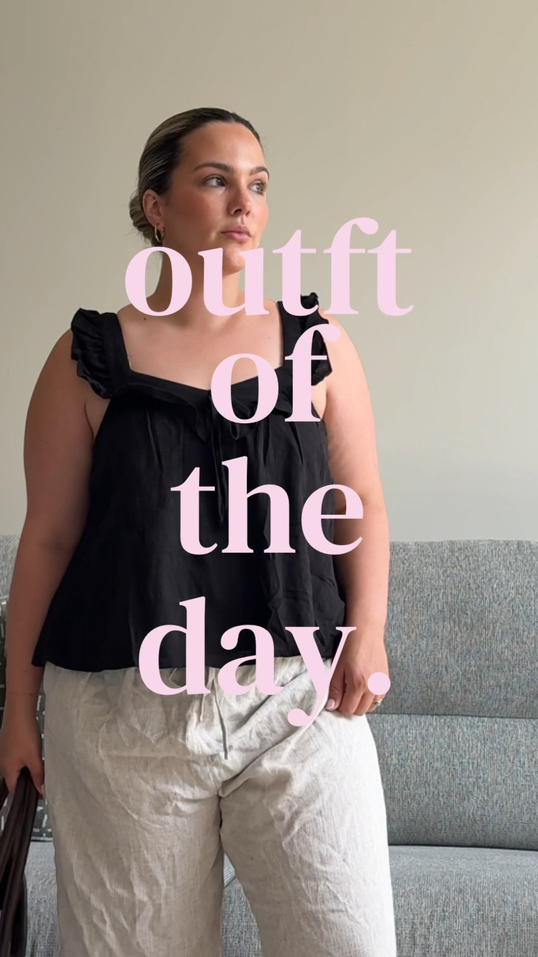 Outfit of the day 🖤

Wearing a size L in top 
Pants are from Frockbox in St. Albert but have linked similar ones 

#midsize #summeroutfit #comfyoutfit

#LTKmidsize #LTKsummer #LTKpetite